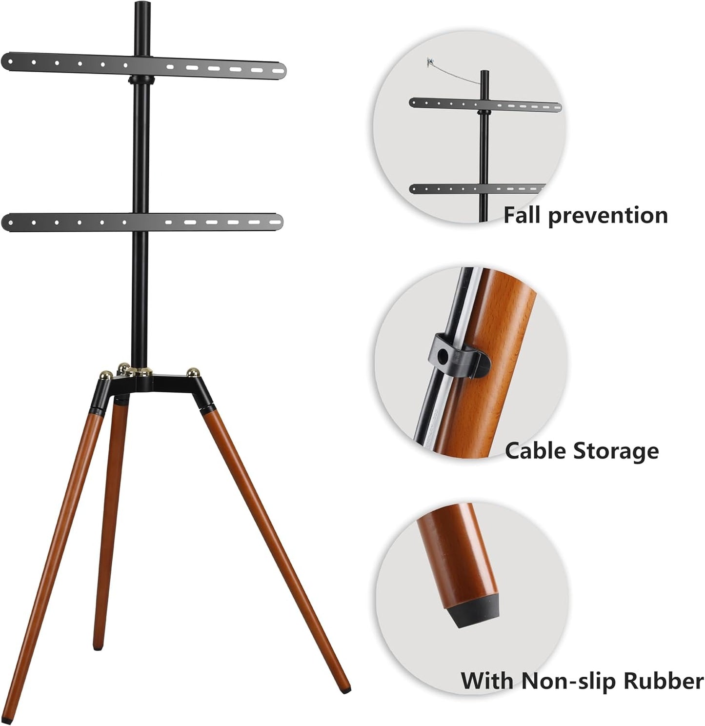 Tripod TV Floor Stand for 32–65 Inch Flat Screen TVs