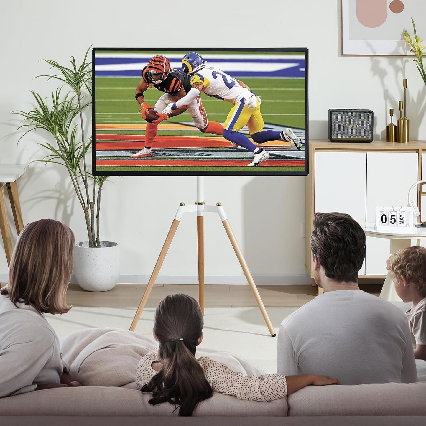 Tripod TV Floor Stand for 32–65 Inch Flat Screen TVs