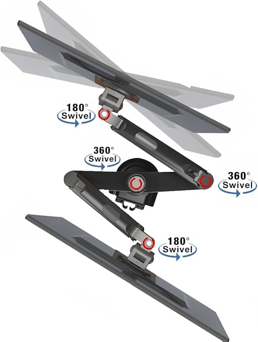 Dual Monitor Arm for Two 17″-27″ monitors