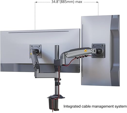 Dual Monitor Arm for Two 17″-27″ monitors