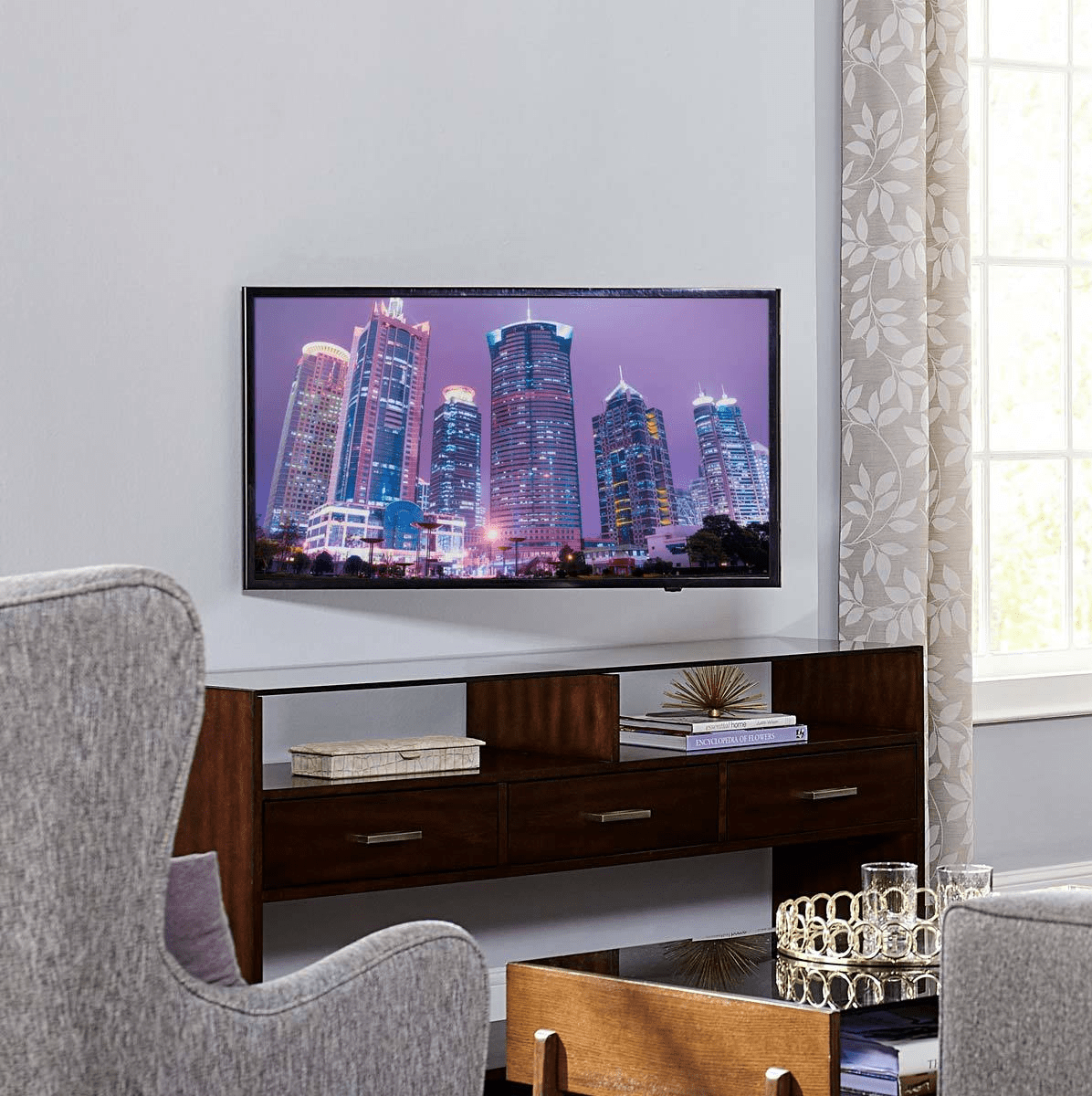 Single Arm Swivel TV Wall Bracket for 17"-43" TV