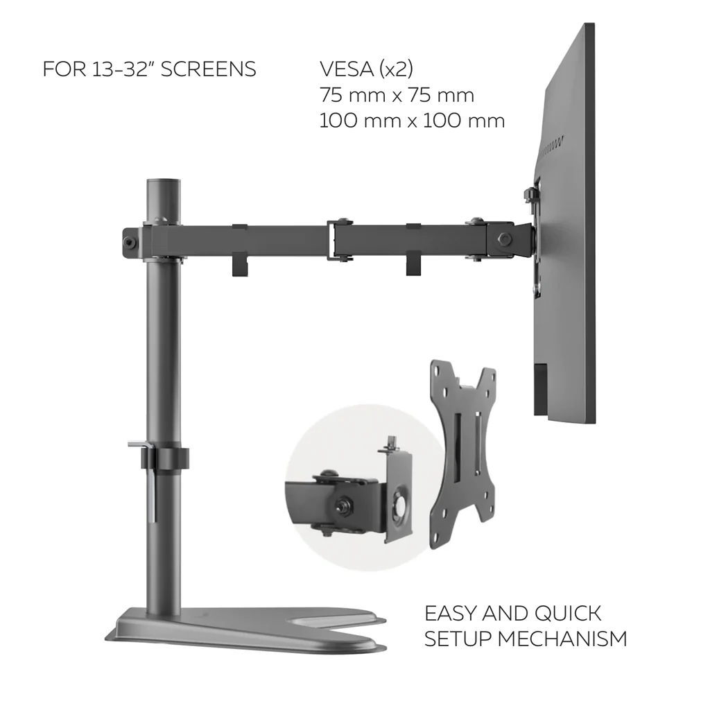 Articulating Dual Monitor Arms Mount for 13" to 32" Screens