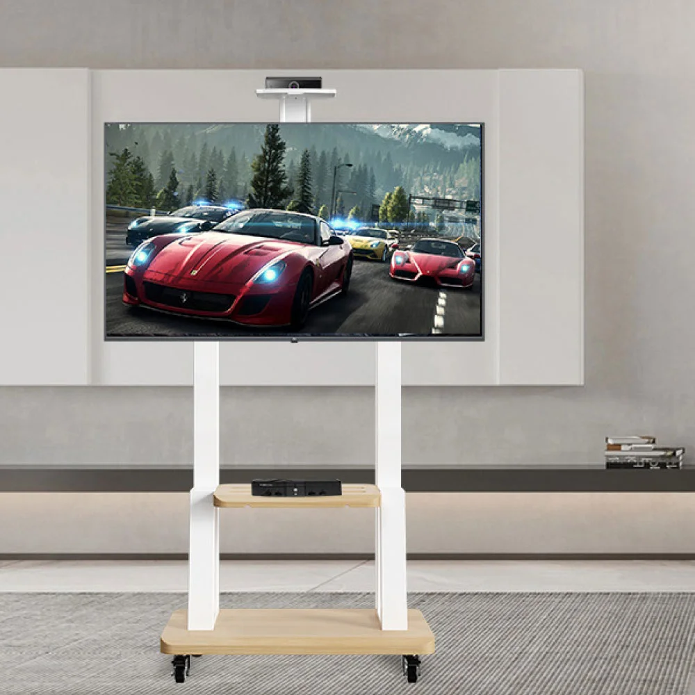 Mobile TV Stand with Wheels For 32"-80" TV