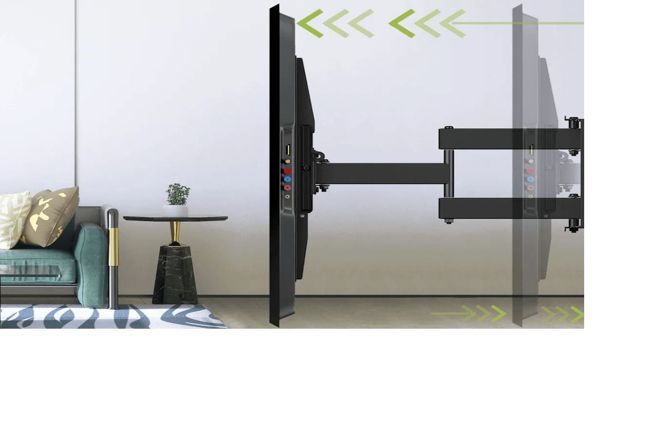 Single Arm Swivel TV Wall Bracket for 37"-75" TV