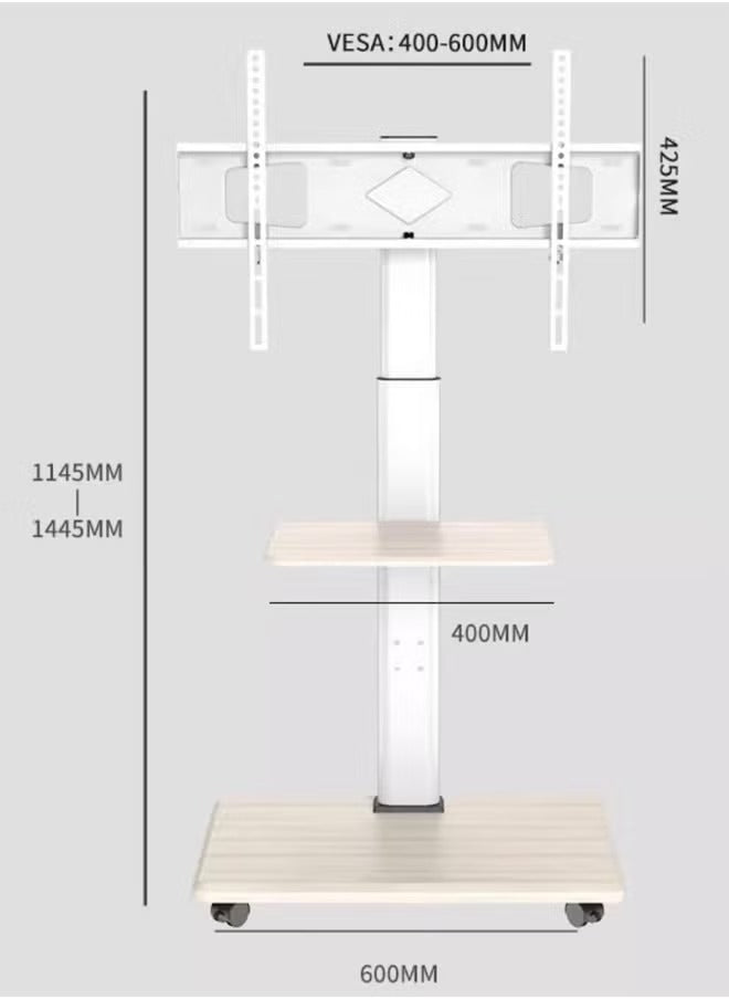 Mobile TV Stand with Wheels for 32-75 Inch LCD LED TVs