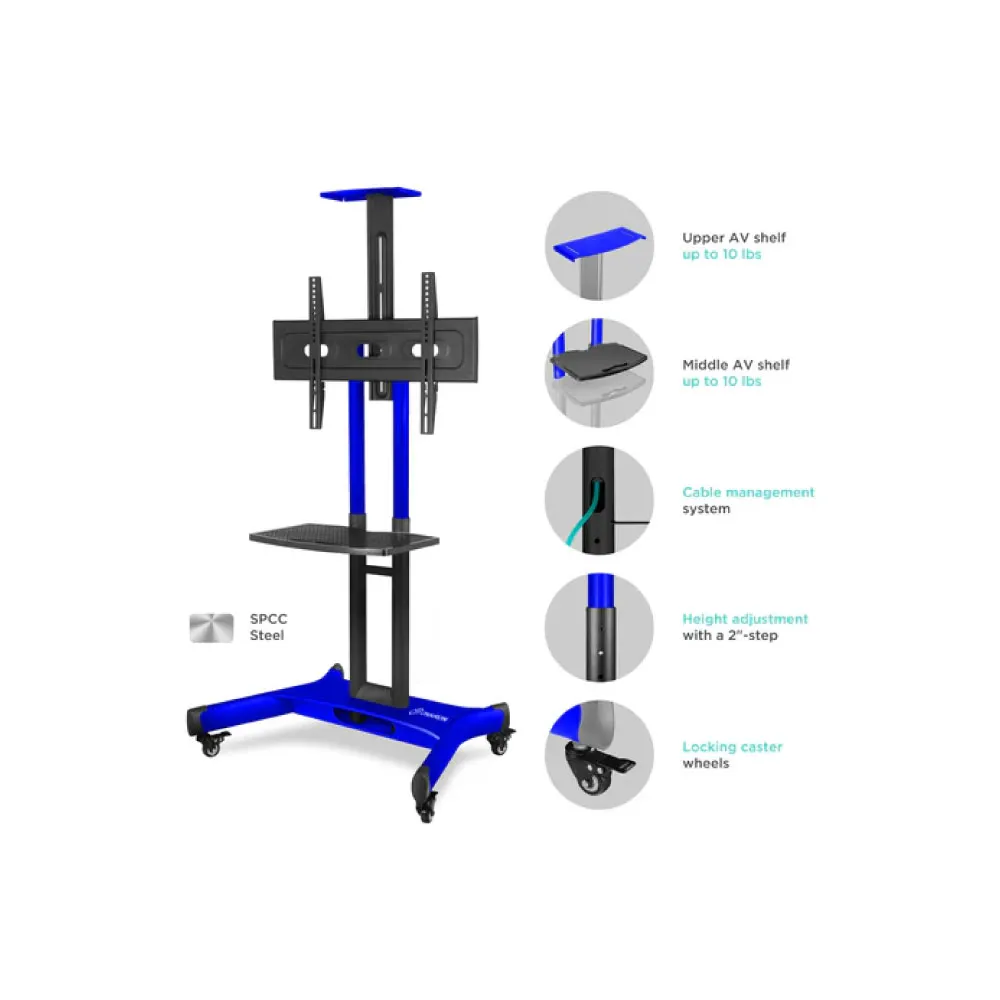 Mobile TV Stand with Wheels for 40"-70" TV