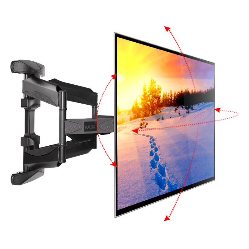 Double Arm Swivel TV Wall Mount for 37"-75" TV