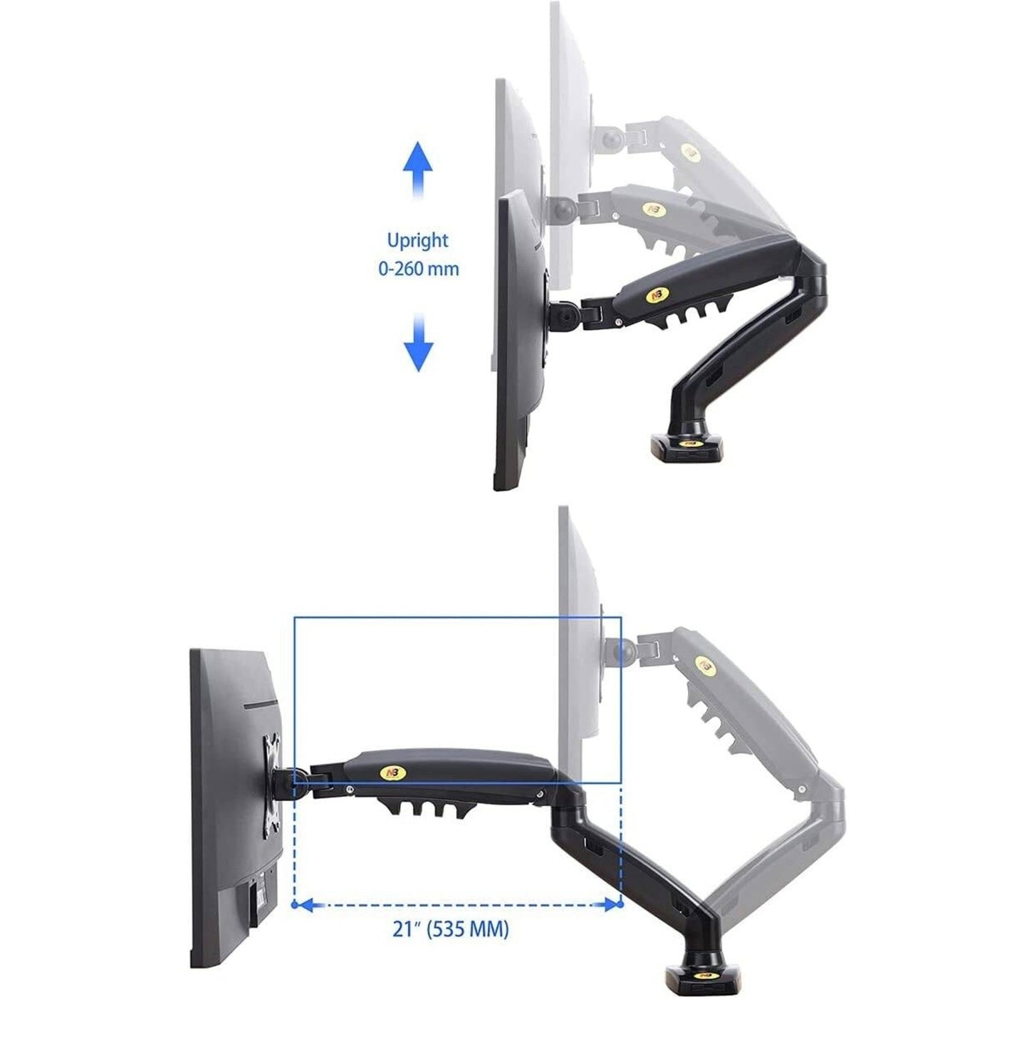 Single Monitor Arm for 17″-30″ monitor