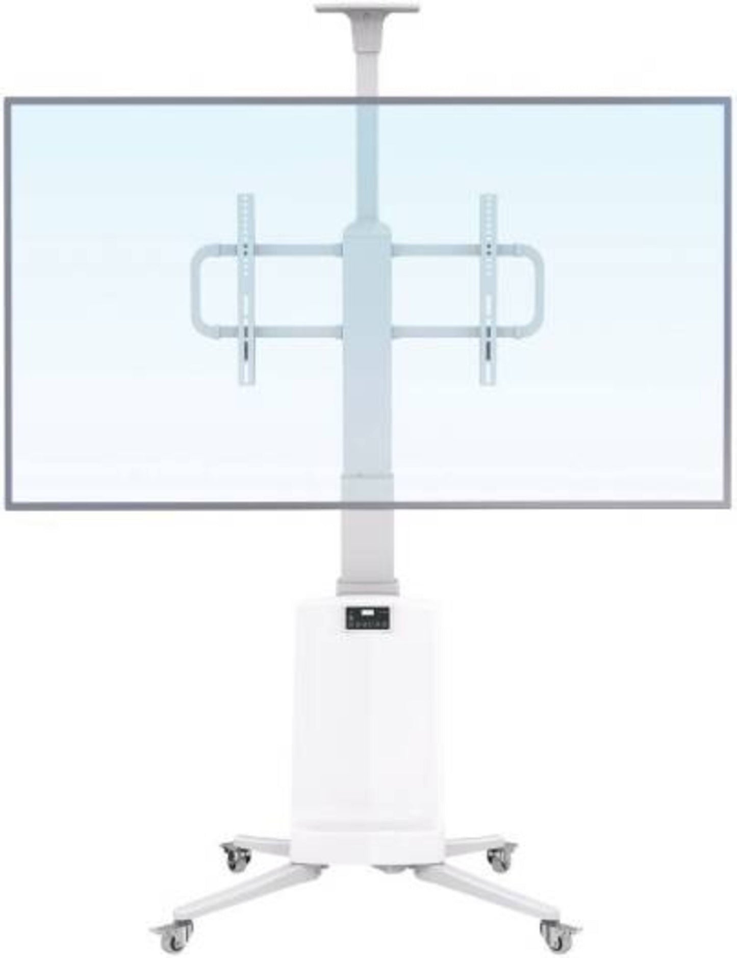 NB ERGONOMIC Motorized TV Floor Stand TW85 for 55″ to 85″ TV White