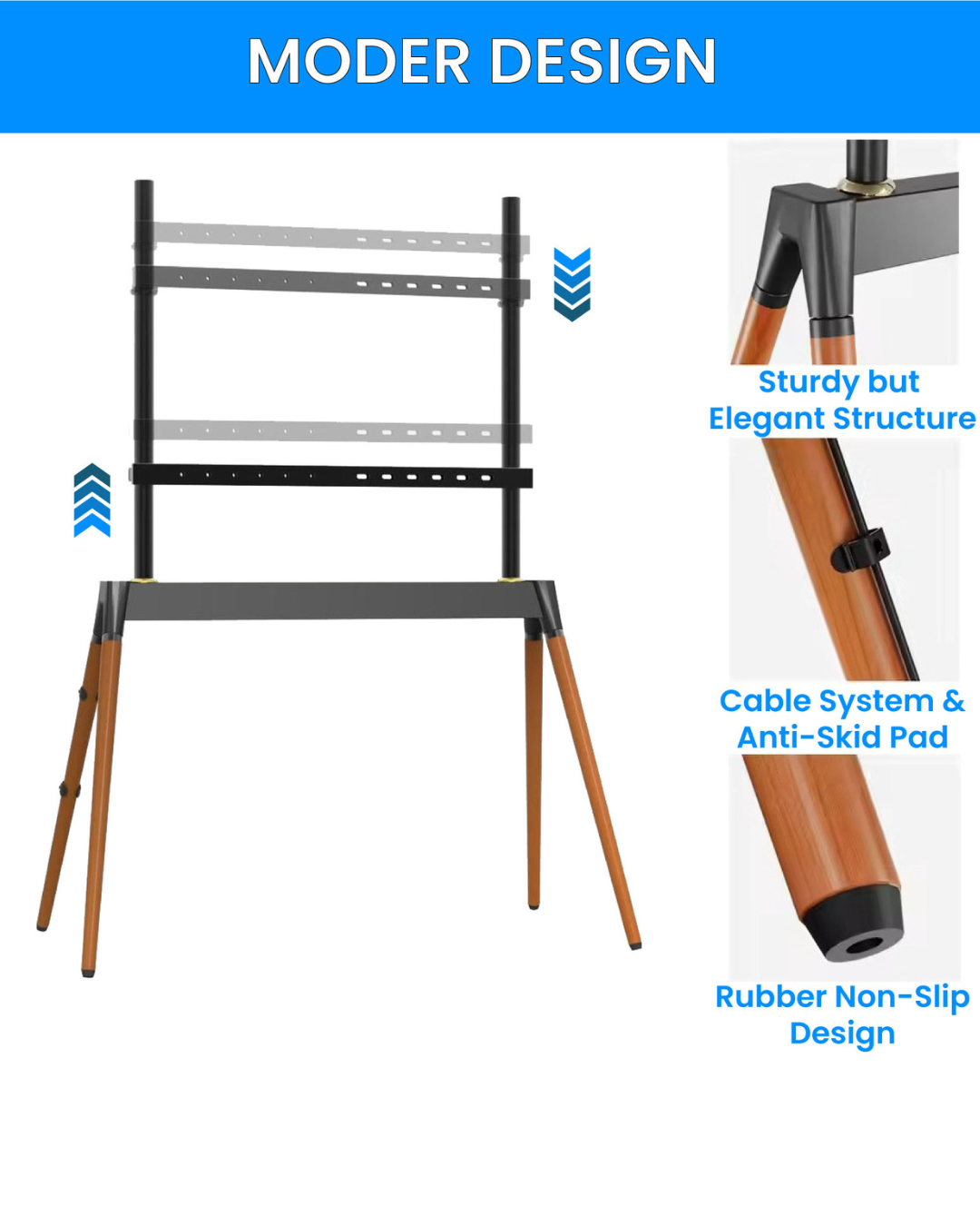 Four-Legged Easel TV Stand for 32 to 75 Inches TV