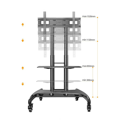 Mobile TV Stand with Wheels for 32"-75" TV