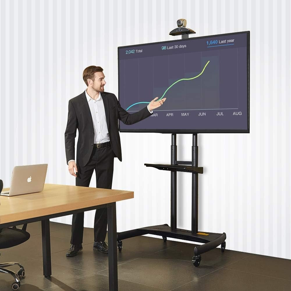 Heavy Duty Mobile TV Cart for 55–90 Inch TV Screens