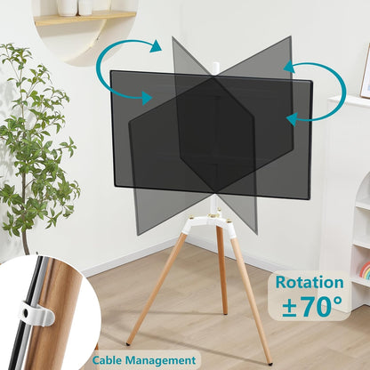 Tripod TV Floor Stand for 32–65 Inch Flat Screen TVs