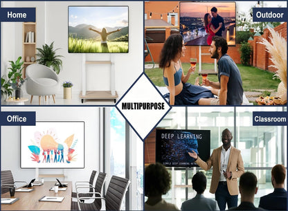 Mobile TV Stand with Wheels For 32"-80" TV