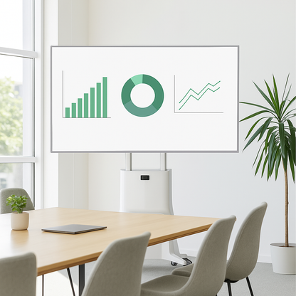 Motorized Height Adjustable TV Cart for 75–120 Inch Displays