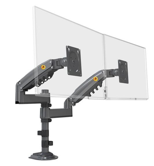 NB ERGONOMIC Dual Monitor Arm for Two 17″-27″ monitors H180 Black