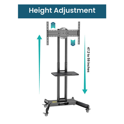 Mobile TV Stand with Wheels for 32"-65" TV