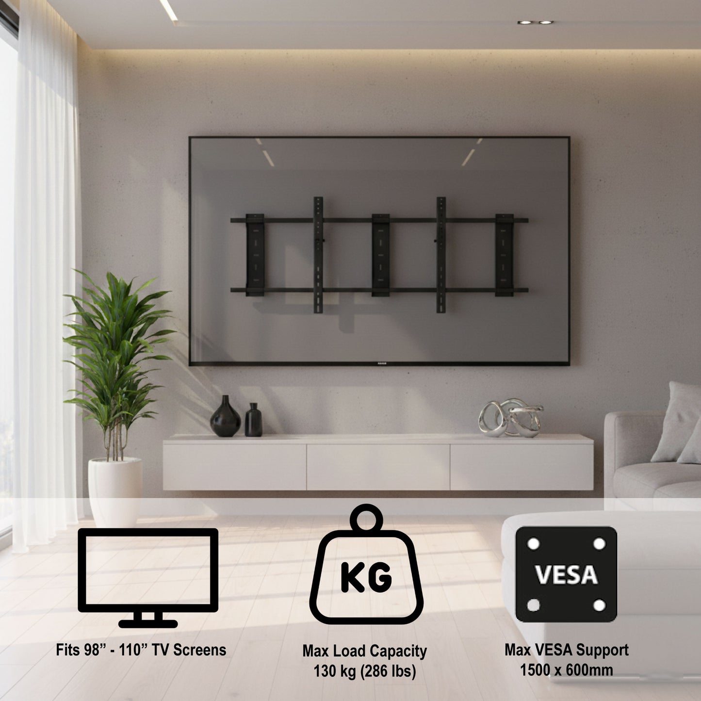 Fixed TV Wall Bracket for 98"-110" Displays