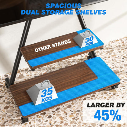 Heavy Duty Rolling TV Stand for 43-80 Inch TV