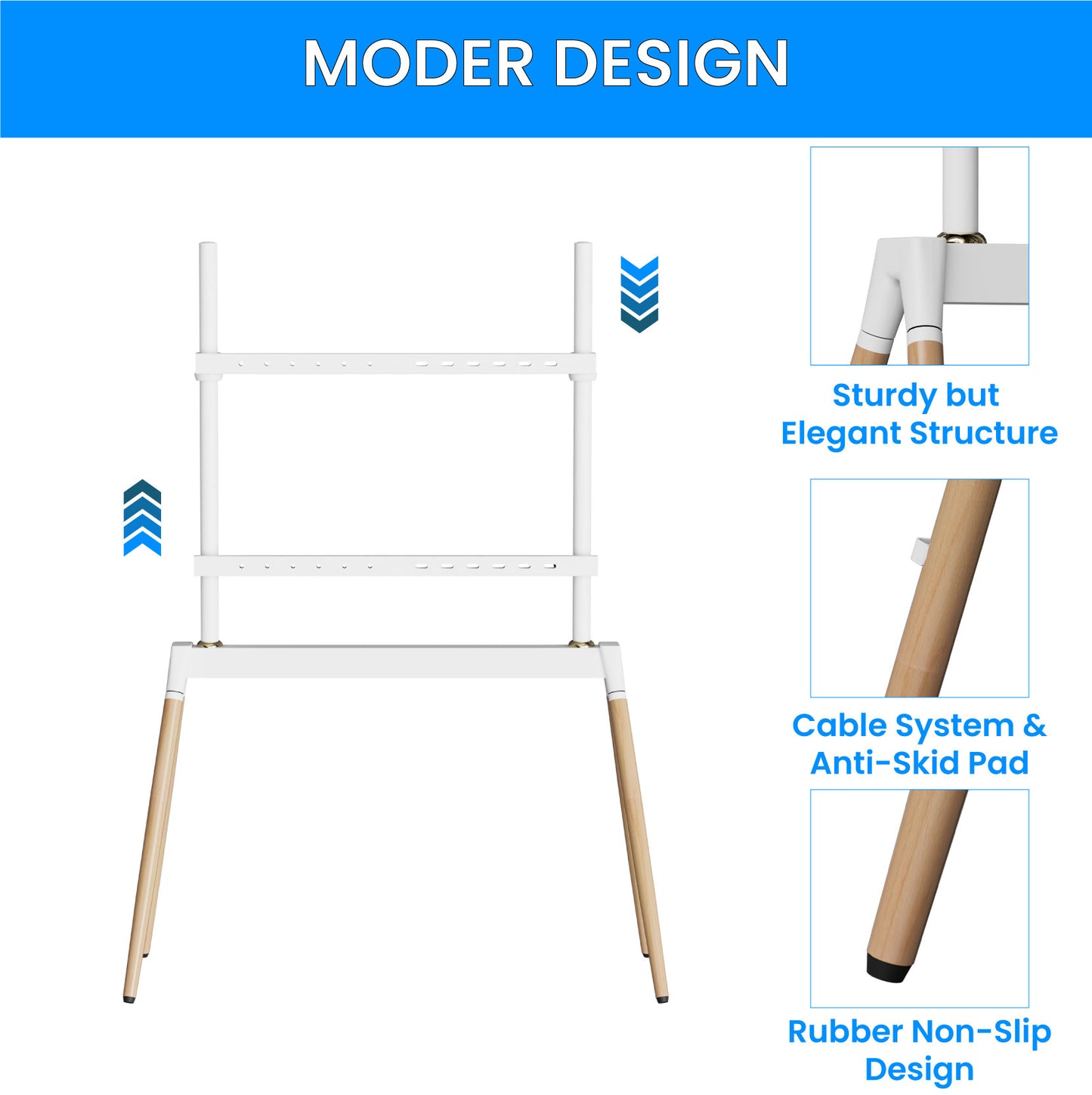 Four-Legged Easel TV Stand for 32 to 75 Inches TV