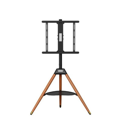 Tripod TV Floor Stand with Wooden Legs for 32–65 Inch Flat Screen TVs