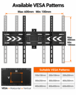 Dual Arm Full-Motion TV Wall Mount for 26″ – 75″ TVs – DB640 - Image 2