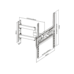full-motion TV wall mount for 26–75 inch LED and LCD flat-panel TVs