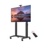 motorized tv stand for 75 to 120 inch tv black